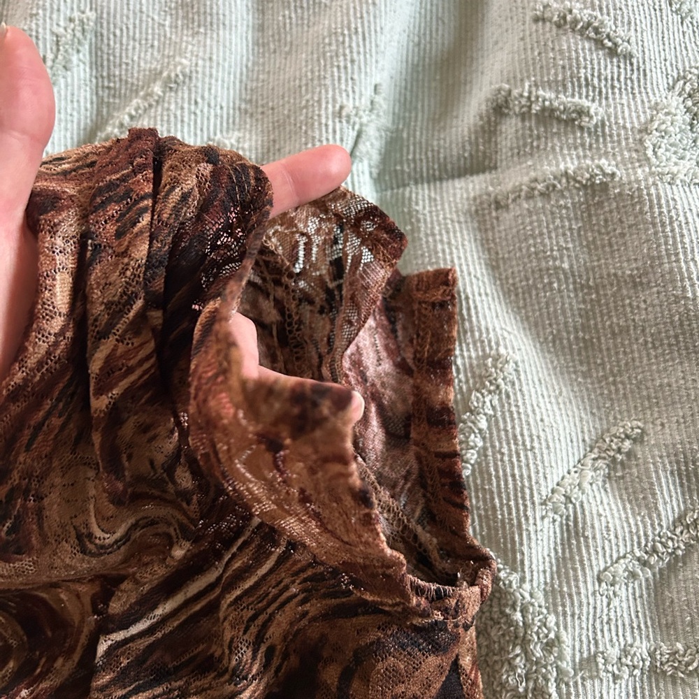 Vintage Y2K mesh swirl blouse La Belle - Picture 3 of 4